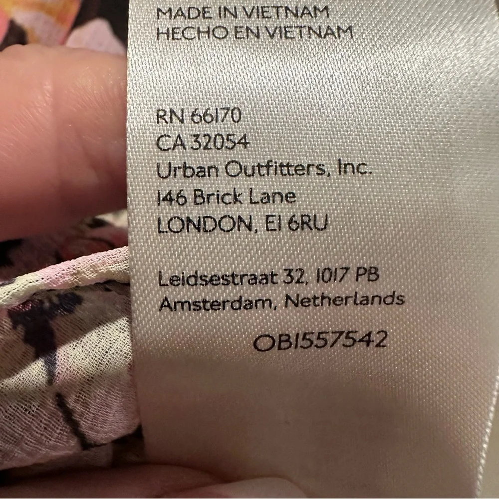 Free People Long Sleeve Maybel Blouse Women's Floral Print Black Combo Size XS - Picture 11 of 12